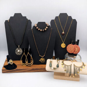 Boho Celestial Jewelry Lot Monet Bracelet Taurus Necklace Gemstone Set